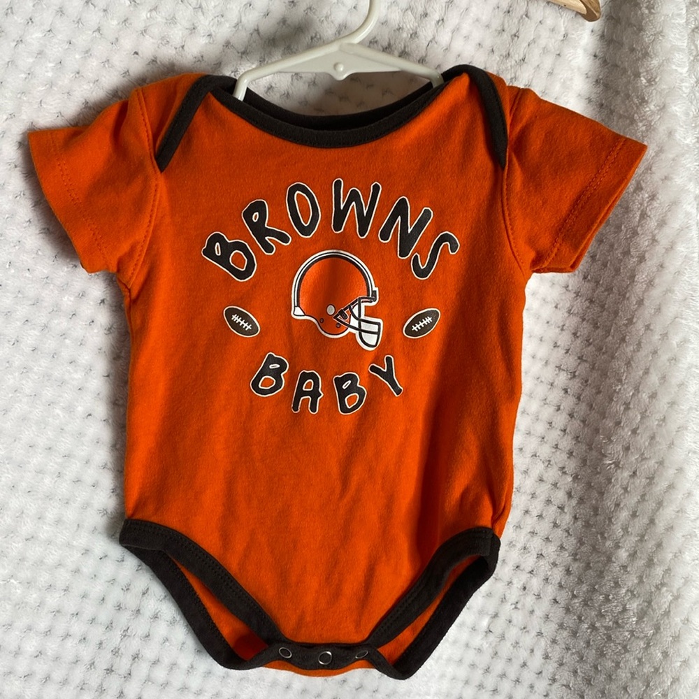 NFL football Cleveland Browns onesie style outfit
